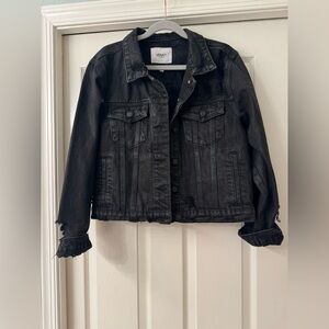 VERVET BY FLYING MONKEY Black Jean Jacket Classic Style